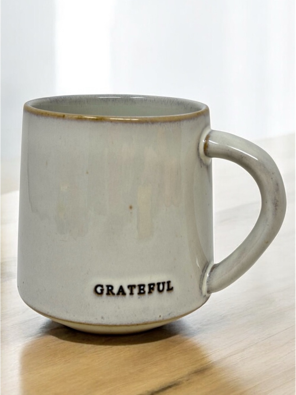 Hearth & Hand Magnolia GRATEFUL Stoneware Coffee Cup Mug Farmhouse Joanna Gaines